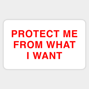 PROTECT ME FROM WHAT I WANT Magnet